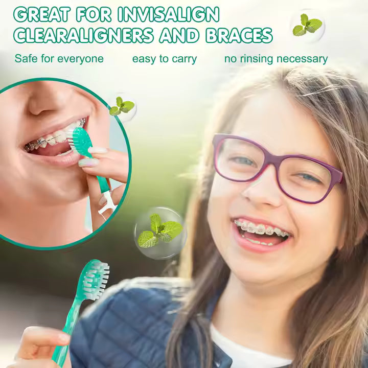 FreshPop 5-in-1 Disposable Toothbrush - Pack of 12