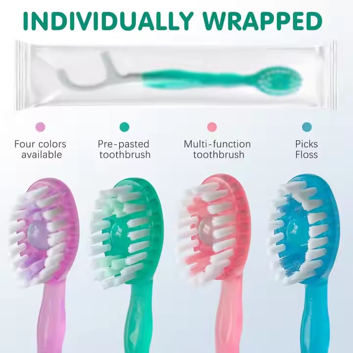 FreshPop 5-in-1 Disposable Toothbrush - Pack of 12